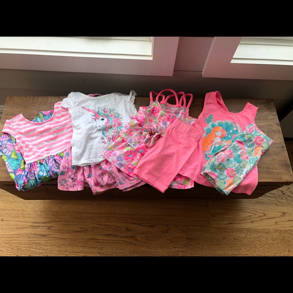 Girls Sz 5-6 summer bundle. 4 outfits.